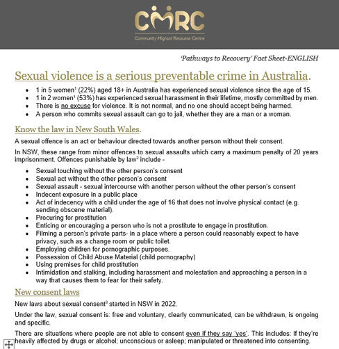 Fact Sheet: Sexual Violence