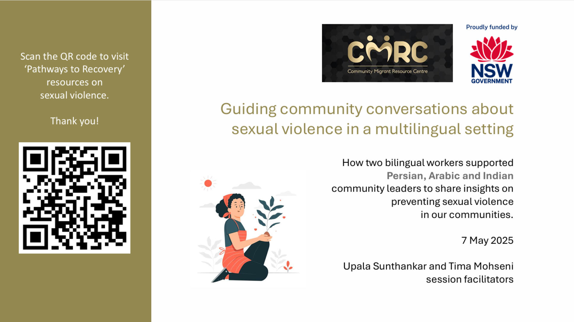 Guiding community conversations about sexual violence in a multilingual setting